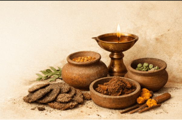 Traditional Clay Pots and Spices