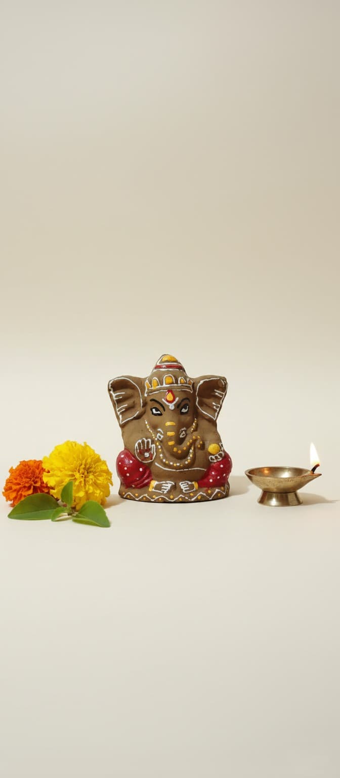 Cow Dung Ganesh (Small)